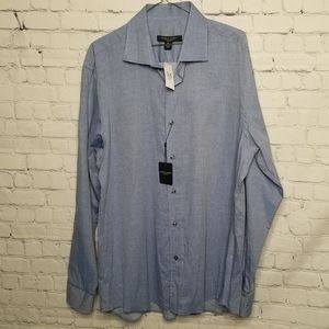 Pronto Uomo Blue Cotton dress shirt